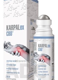 KARPALex CBD emulzia, kovová masážna gulička 1x30 ml
