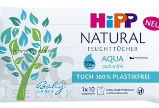 HiPP BabySANFT NATURAL Aqua vlhčené obrúsky čistiace, ultrasensitive 1x10 ks