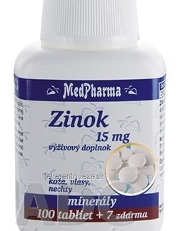 MedPharma ZINOK 15 mg tbl 100+7 zadarmo (107 ks)