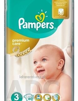 PAMPERS PREMIUM CARE 3 Midi detské plienky (5-9 kg) 1x60 ks