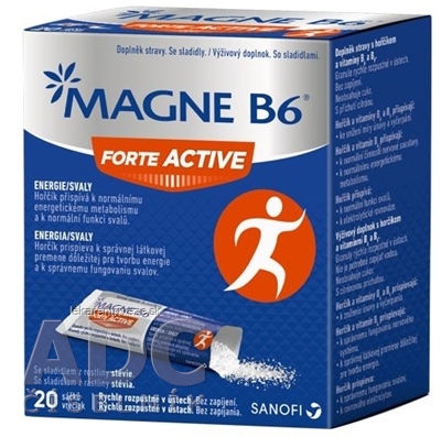 MAGNE B6 FORTE ACTIVE prášok vo vrecúškach 1x20 ks